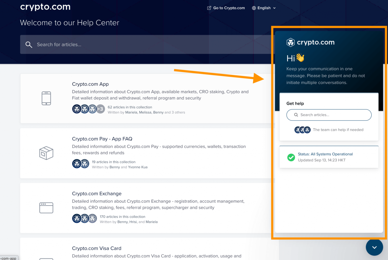 Crypto com status