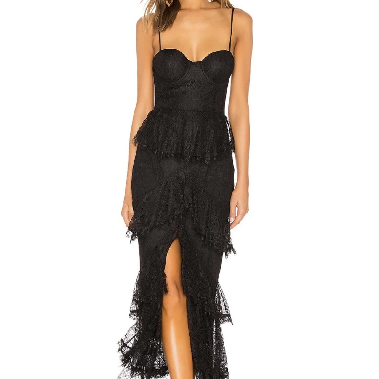 Zelda fitz gown in black majorelle