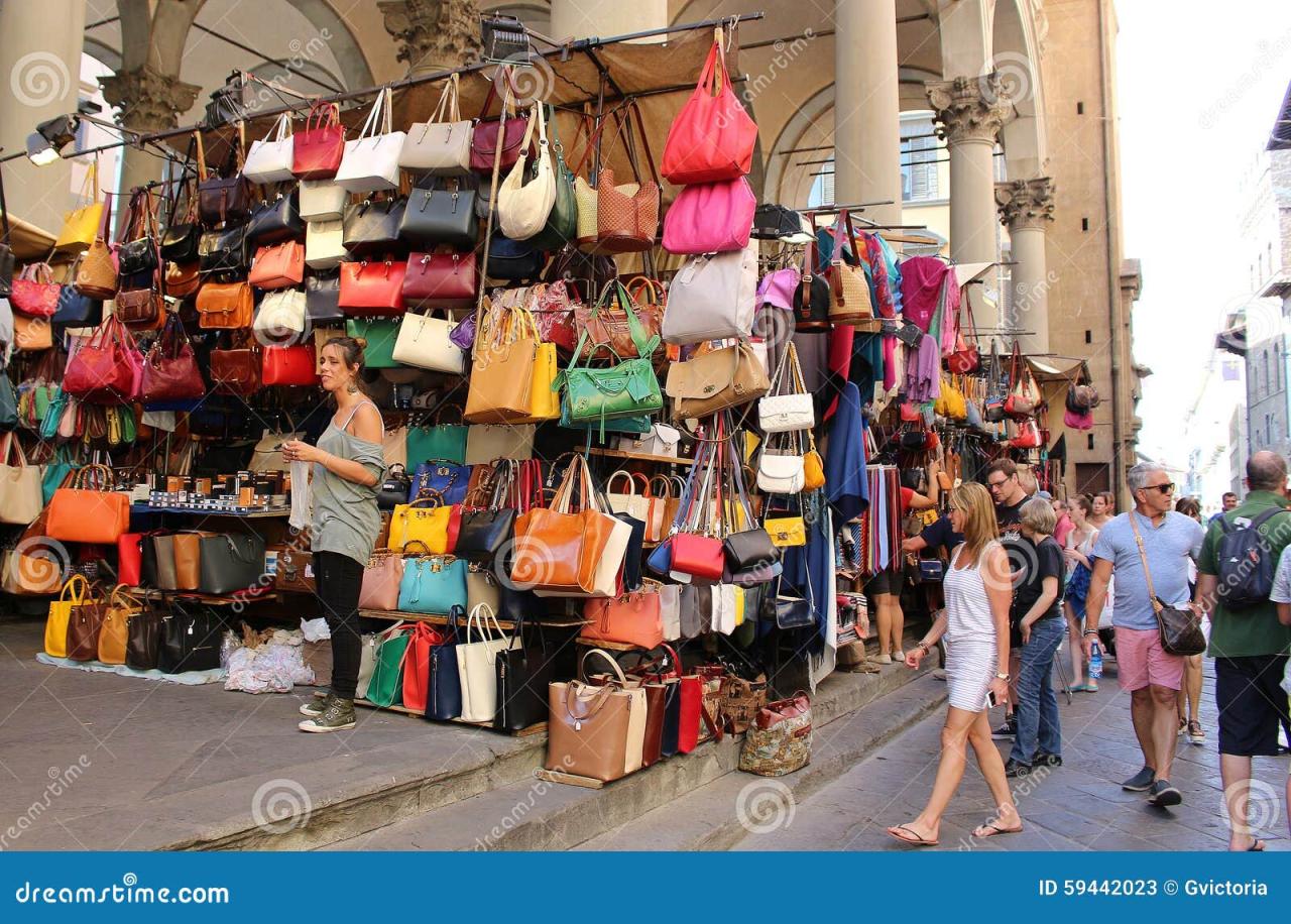 Florence Market Selling Leather Goods Editorial Stock Photo - Image of ...
