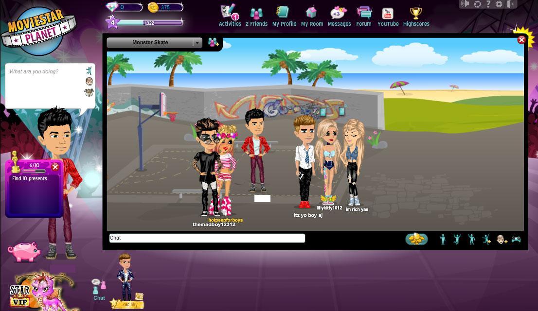 Movie star planet game
