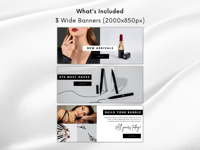 Beauty Cosmetics Makeup Shopify Website Banner Header - Etsy Beauty Cosmetics Makeup Shopify Website Banner Header - Etsy