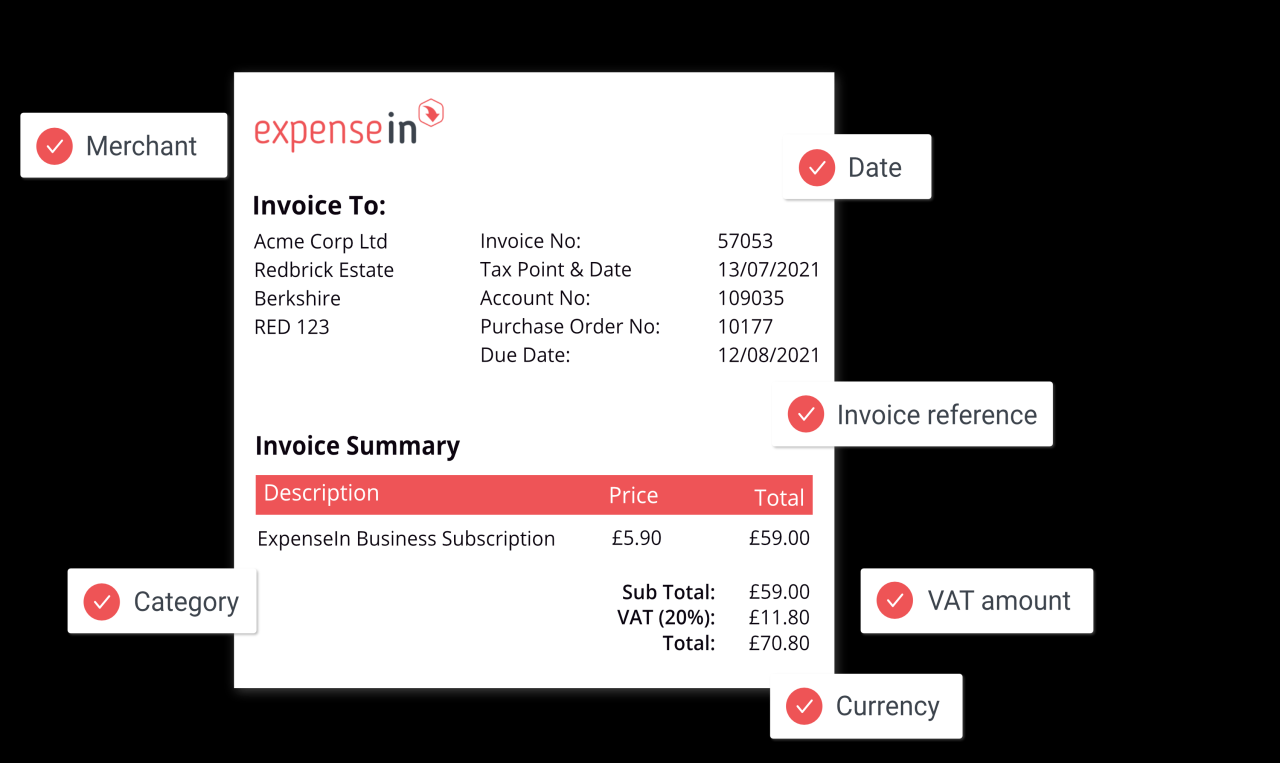 Electronic invoice approval software