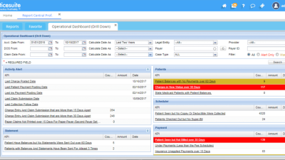 Legal solutions suite electronic billing