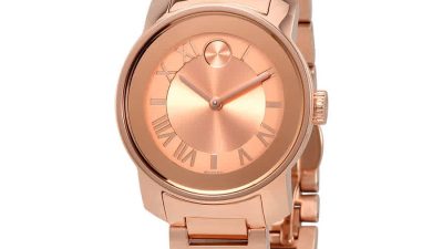 Movado Bold 36mm Rose Gold-tone Metallic Dial Ceramic Ladies Watch ...